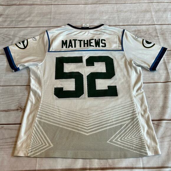 Reebok Green Bay Packers Super Bowl NFL football White Jersey Matthews 5… - Picture 8 of 11
